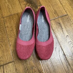 Allbirds Tree Breezers Ballet Flat Womens 9 Magenta Pink Knit Slip On Shoe
